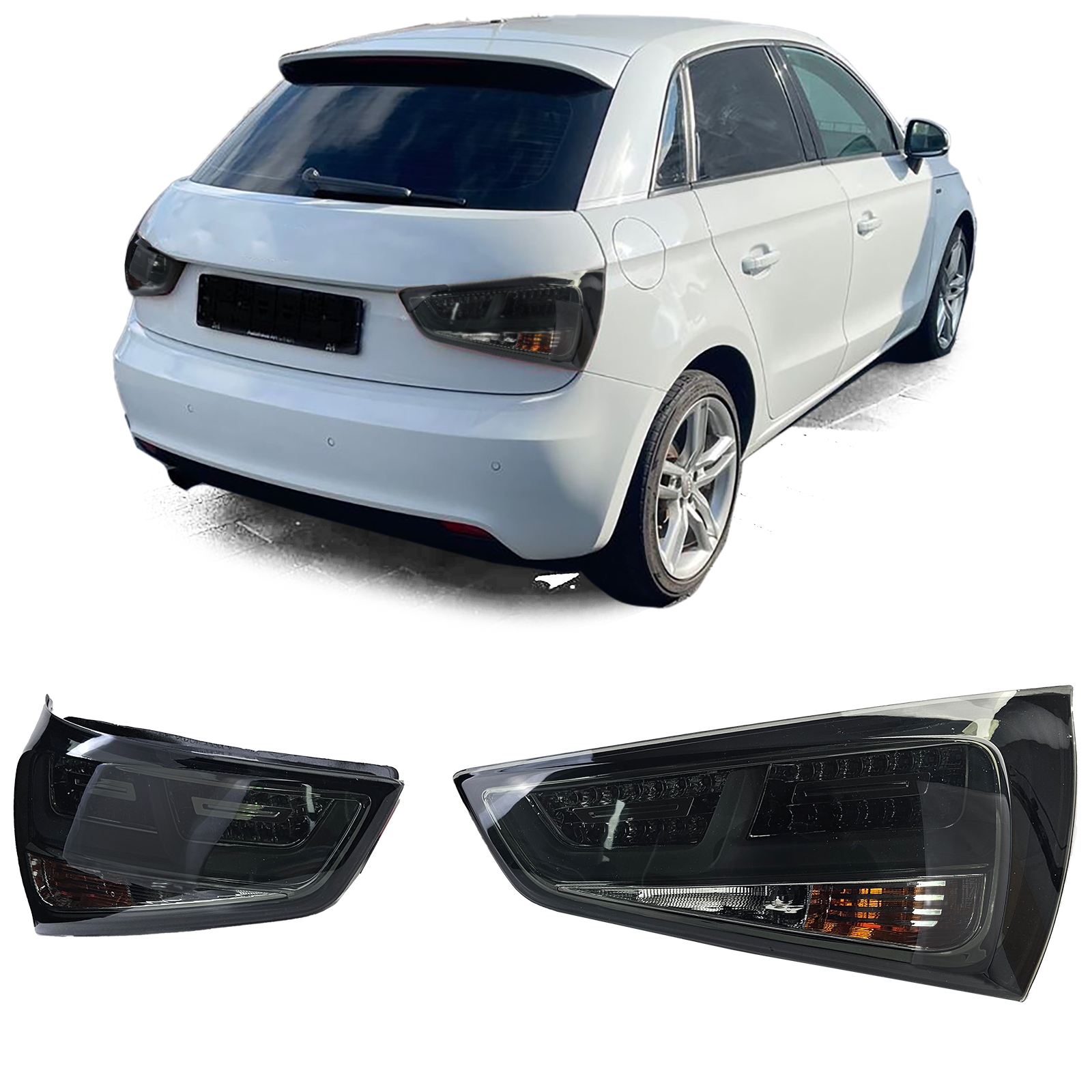 Taillights Audi A1 LED Tube Black