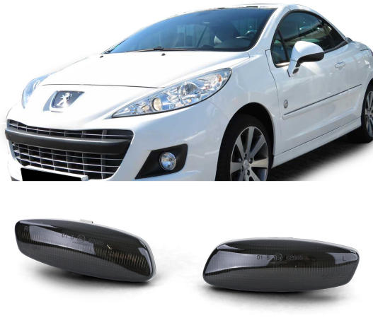 Side Indicator Lights Peugeot 207, 308, Citroën DS3, DS4, C3, C4 Dynamic LED Black-Chrome