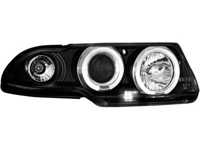 Headlights Opel Astra F Angel Eyes 94-97 Black