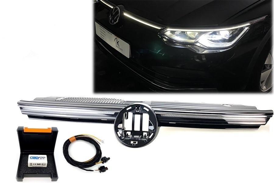 Grill LED Volkswagen Golf 8 Black