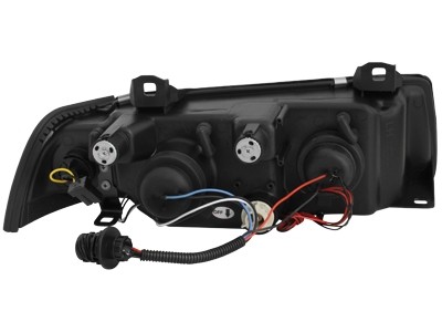 Hauptscheinwerfer BMW E36 limousine Angel Eyes Schwarz