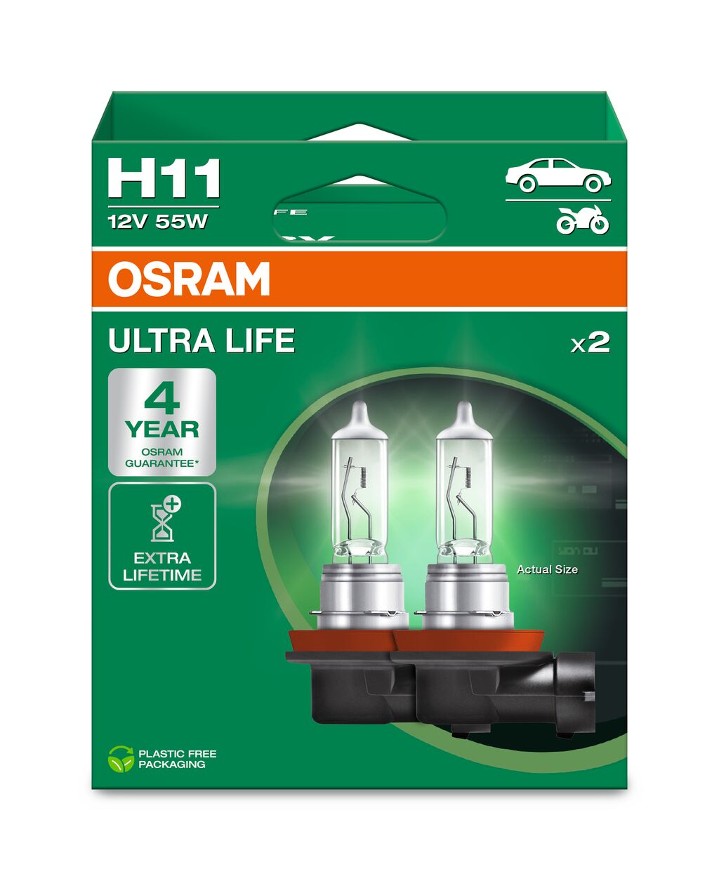Osram Cool Blue Intense H11 12V 55W 2pcs/box Xenon Look