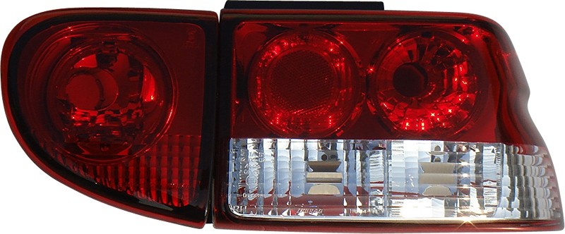 Taillights Ford Escort MK6/7 95- Red/chrome
