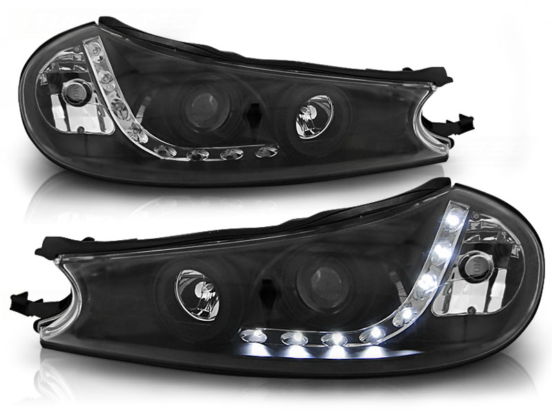 Headlights Ford Mondeo 96-00 LED Devil Eyes DRL look black