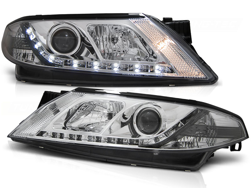 Headlights Renault Laguna 01-07 chrome + Daytime Running Light O