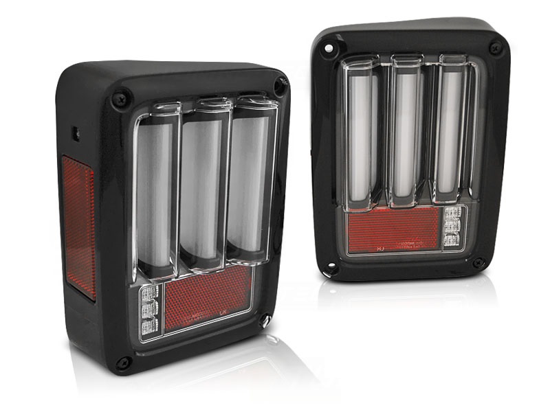 Taillights Jeep Wrangler JK (2007-2017) Tube Black/Clear