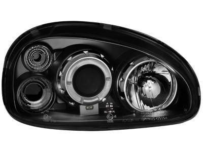 Headlights Opel Corsa B Angel Eyes Black