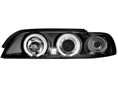 Headlights BMW E39 Angel Eyes Black