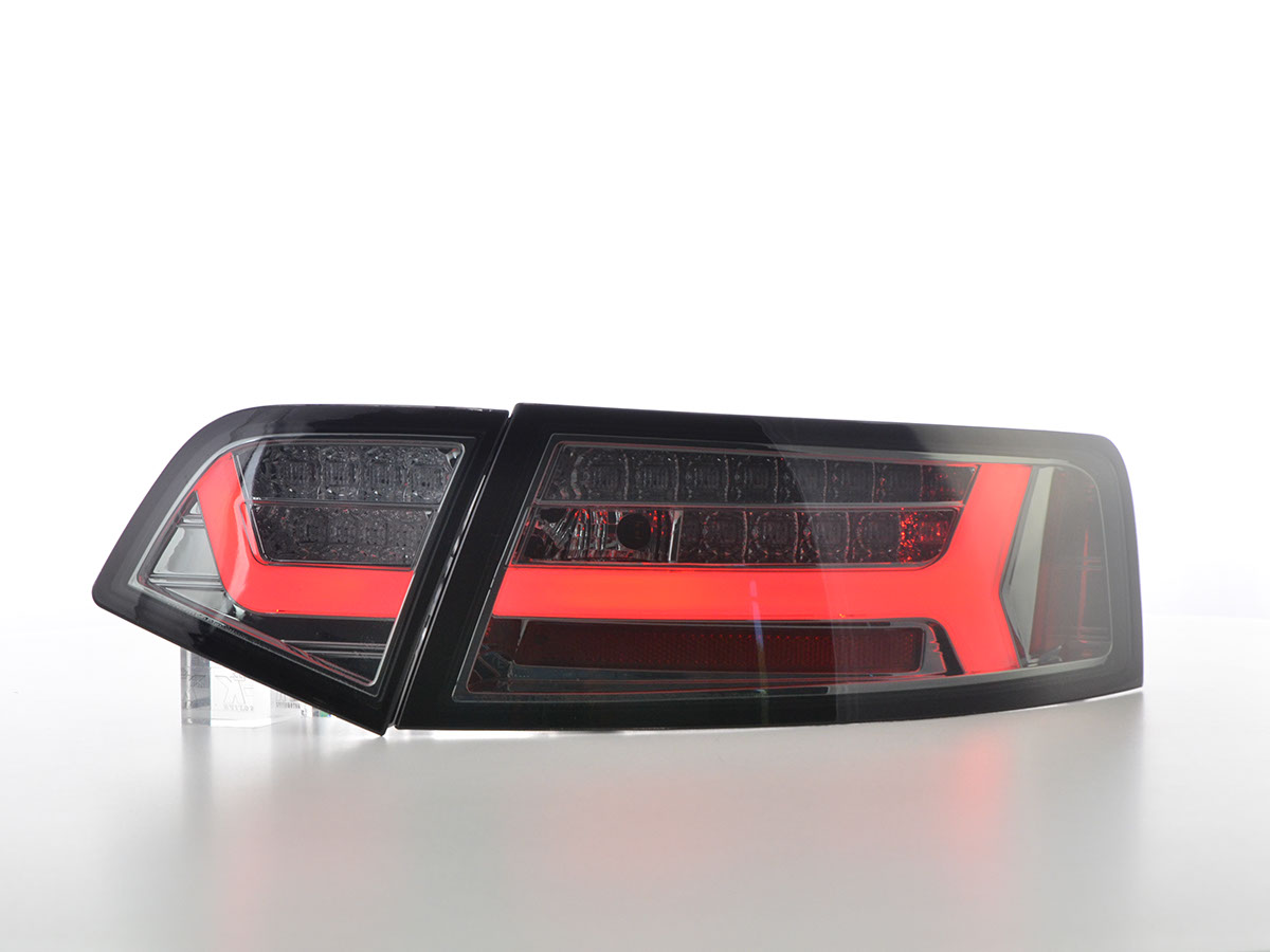 Taillights Audi A6 4F 08-11 Sedan Tube Dynamic Clear/Smoke