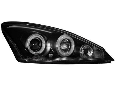 Headlights Ford Focus 01-04 Angel Eyes Black