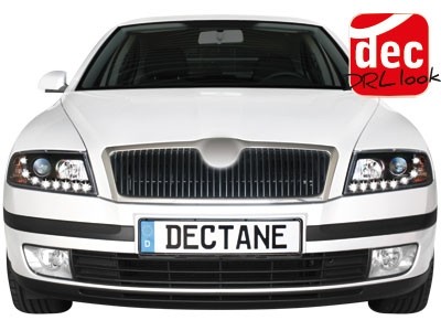 Headlights Skoda Octavia 05-09 Dayline Devil Eyes Black