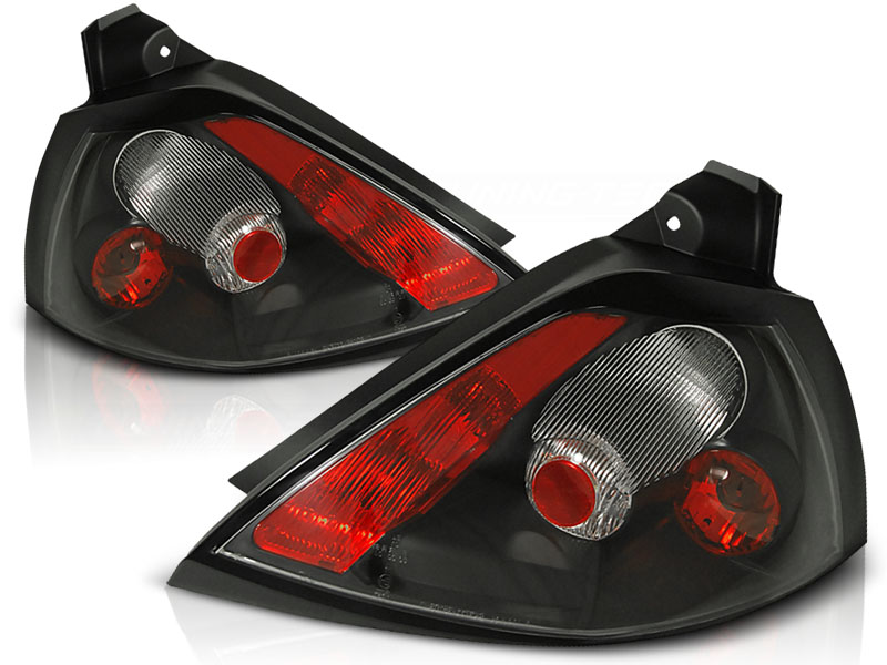 Taillights Renault Megane 03-.. 5 door Clear Black