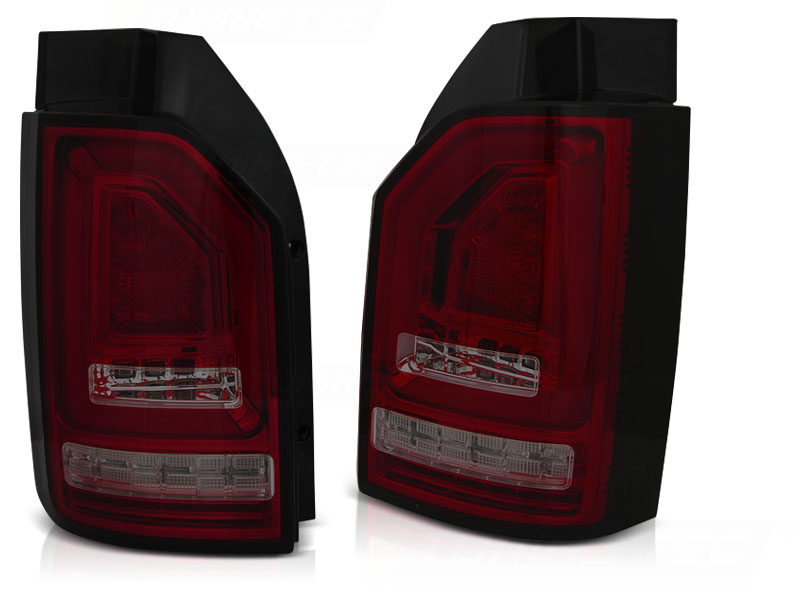 Rear lights VW Bus T6 LED Tube Dynamic Tailgate red/smoke