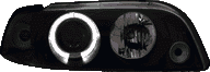 Headlights Fiat Punto 1 Angel eye Black