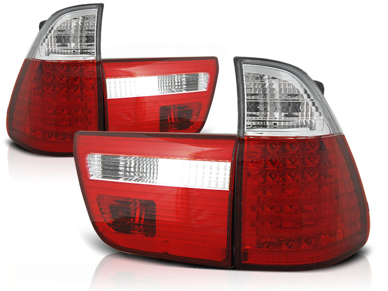 Set LED Tail Lights  BMW X5 E53 2000-2002 - Red/Clear