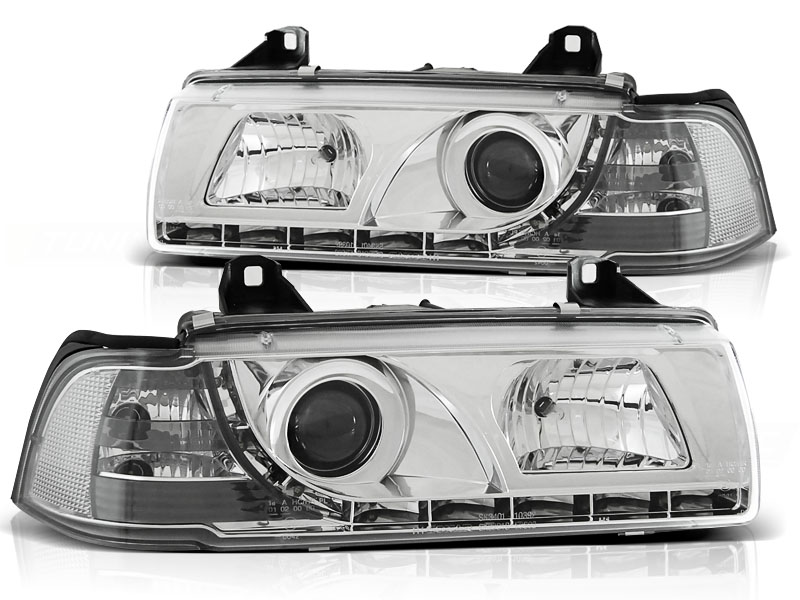 Headlights BMW E36 coupe Dayline Devil Eyes Chrome