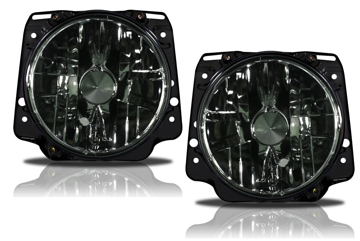 Headlights VW Golf II BlackChrome Iron Cross