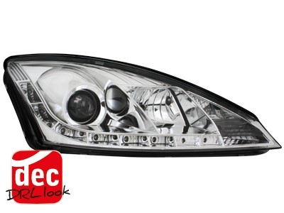 Headlights Ford Focus 01-04 Devil Eyes Dayline 2 Chrome