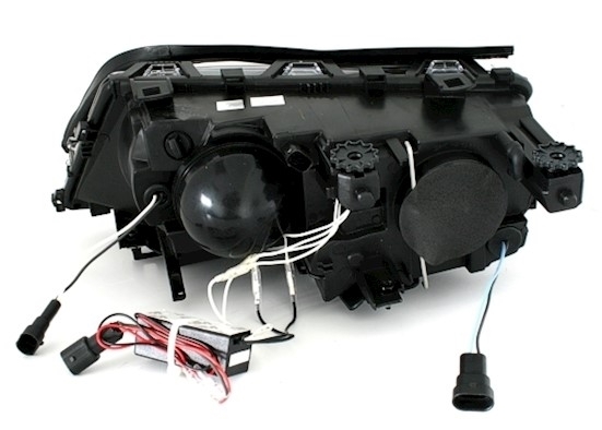 Headlights BMW E46 coupe/cabrio 01-03 CCFL Angel Eyes black