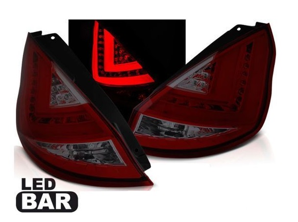 Ford Fiesta LED Tail Lights Red/Smoke 2013-2017