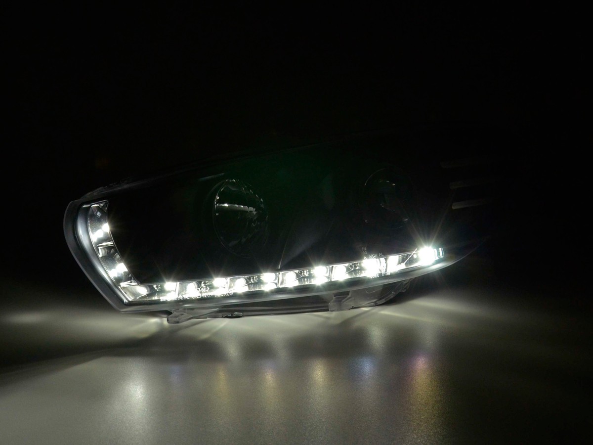 Headlights Volkswagen Scirocco 2008- Devil eyes LED black