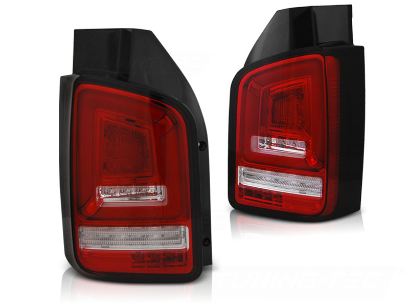 Taillights VW Transporter T5 10-15 LED Tube Dynamic Red